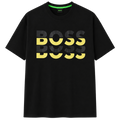 PLAYERA BOSS "NEGRA LETRAS GRIS/AMARILLO"