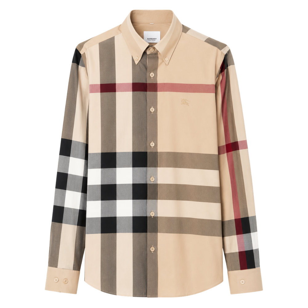 CAMISA BURBERRY "BEIGE CLASICO CUADROS"