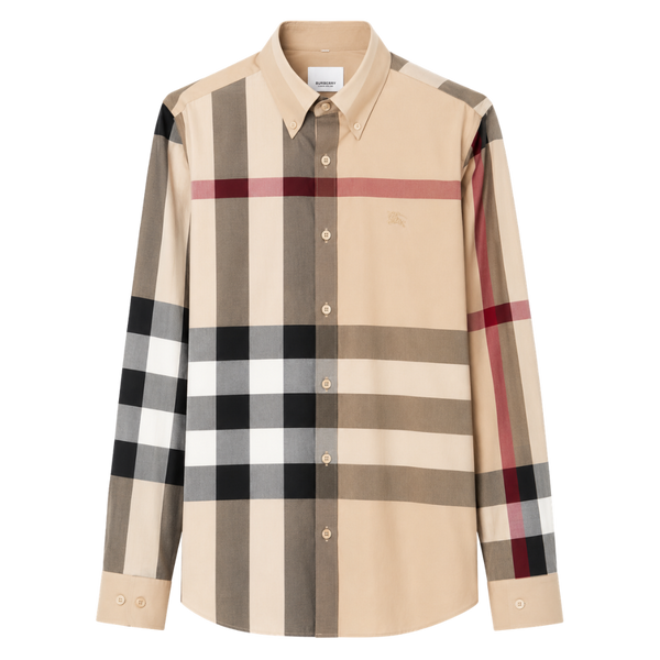 CAMISA BURBERRY "BEIGE CLASICO CUADROS"