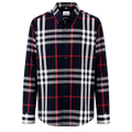 CAMISA BURBERRY "NEGRA LINEAS BLANCAS/ROJAS"
