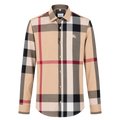 CAMISA BURBERRY "CLASICA BEIGE LINEA ROJA"