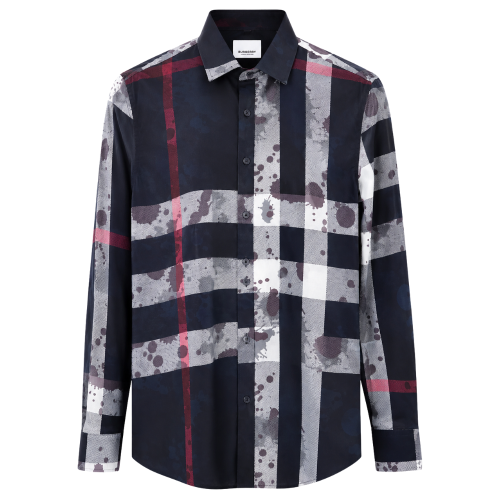 CAMISA BURBERRY "AZUL MARINO MANCHAS"