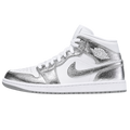 TENIS JORDAN 1 MID "METALLIC SILVER"
