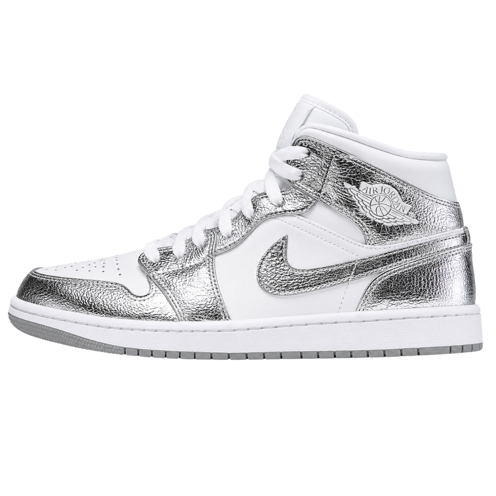 TENIS JORDAN 1 MID "METALLIC SILVER"