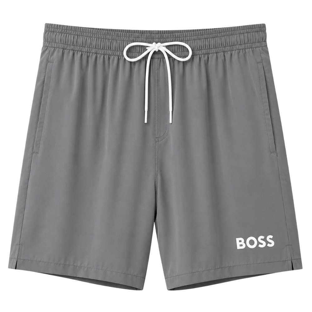 SHORT DE PLAYA BOSS "GRIS CLASICO"