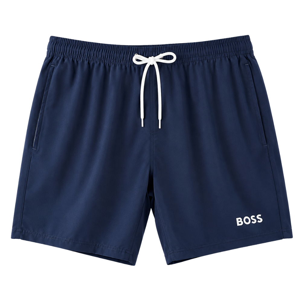 SHORT DE PLAYA BOSS "AZUL MARINO"