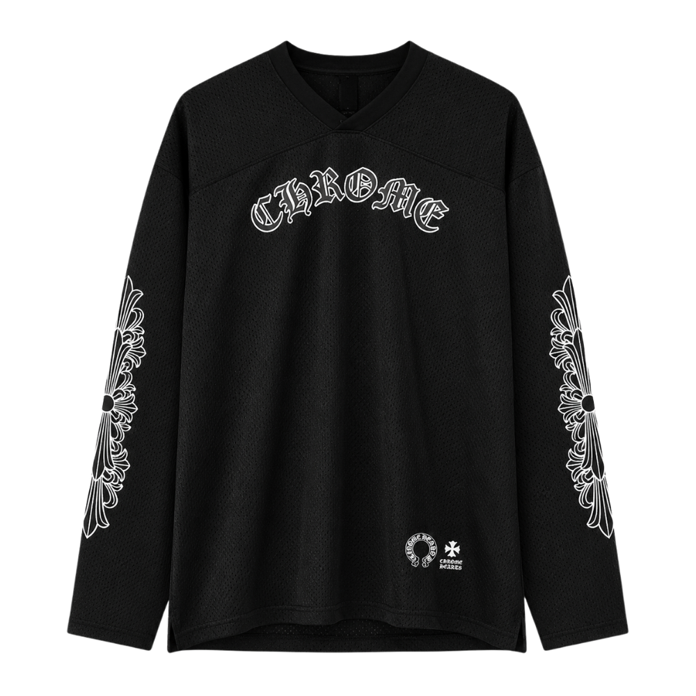 JERSEY CHROME HEARTS "NEGRA/BLANCO"