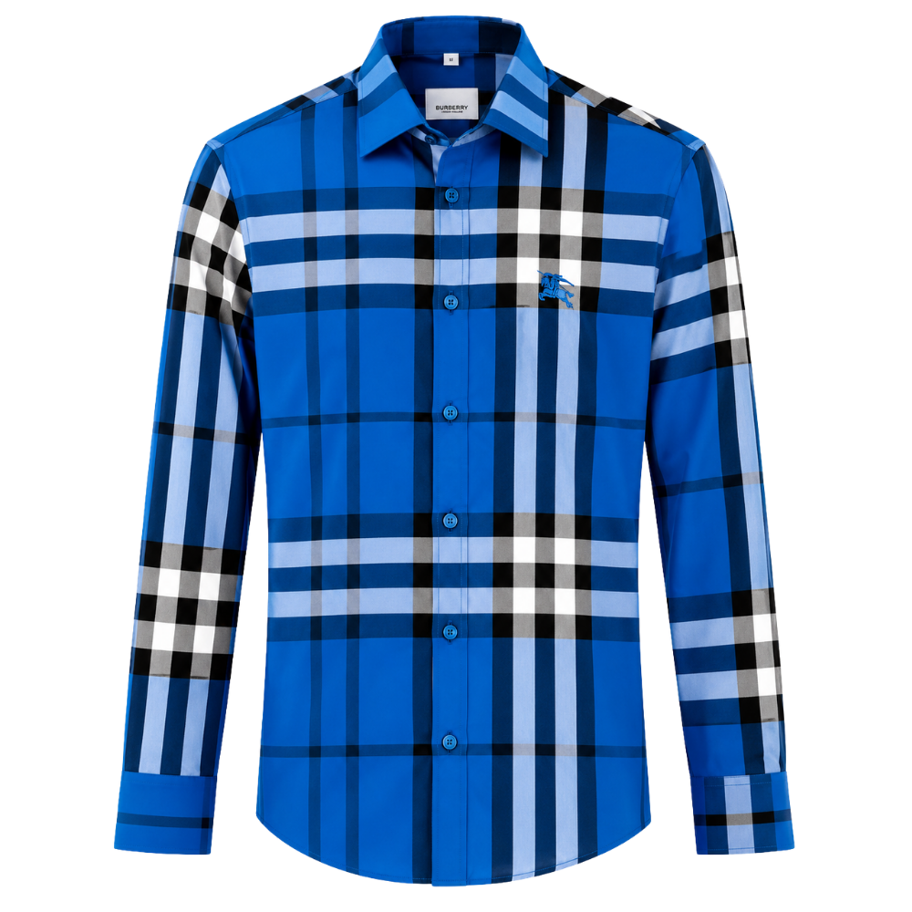 CAMISA BURBERRY "CUADROS AZUL/NEGRO"