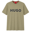 PLAYERA HUGO "BEIGE LETRAS GRIS"