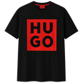 PLAYERA HUGO "NEGRA LETRAS BRILLOSAS"