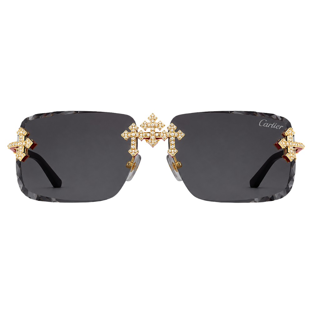 LENTES CARTIER "3 CRUCES DORADAS LENTE OSCURO"