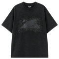 PLAYERA HELLSTAR "NEGRA DESGASTADA BRILLOS"