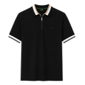 POLO BOSS "NEGRA MANGA/CUELLO BLANCO"