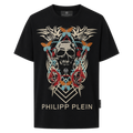 PLAYERA PHILIPP PLEIN "NEGRA CALAVERA MARIPOSA"