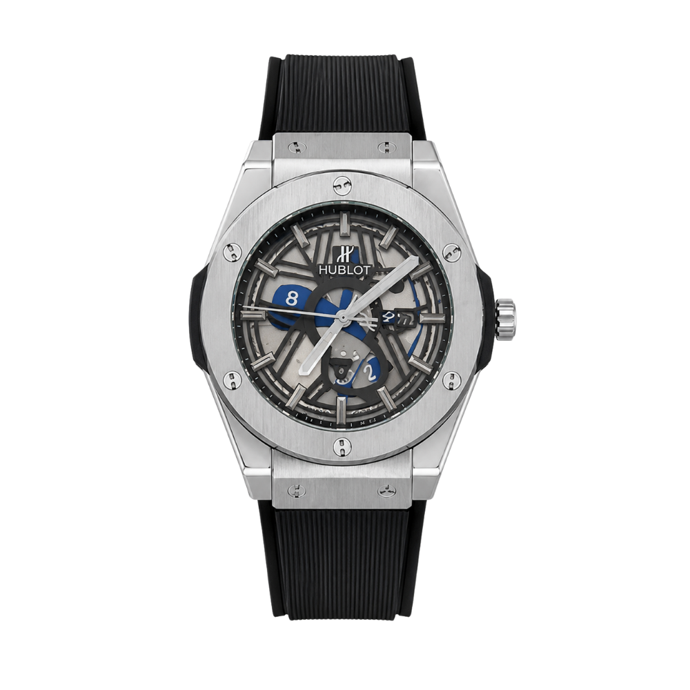 RELOJ HUBLOT "AZUL SKELETON"