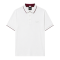 POLO BOSS "BLANCO DETALLES GUINDA"