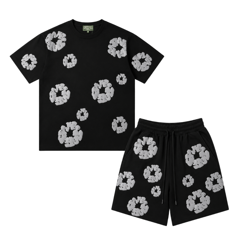 CONJUNTO DENIM TEARS "NEGRO/GRIS"