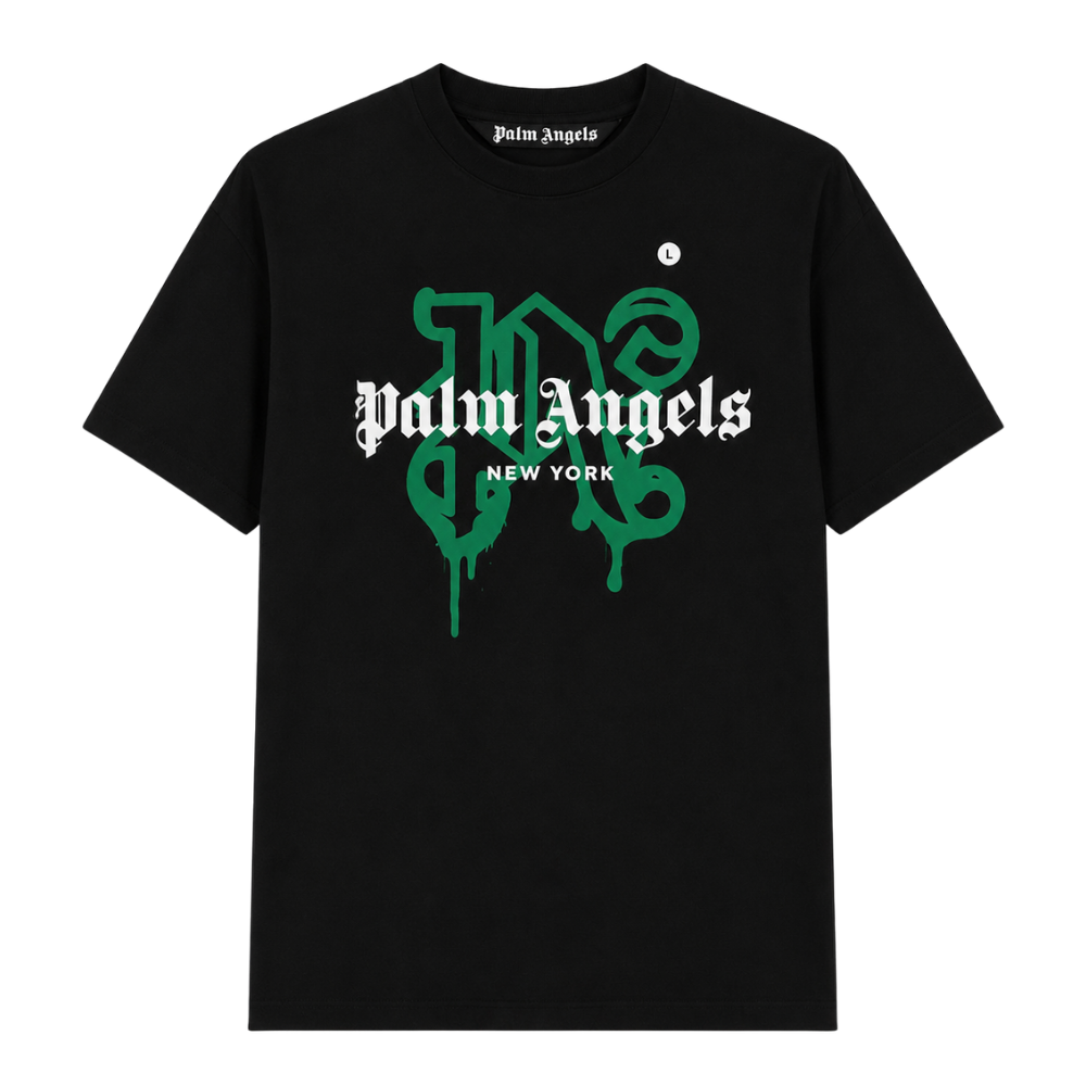 PLAYERA PALM ANGELS "NEGRA GRAFFITI VERDE"