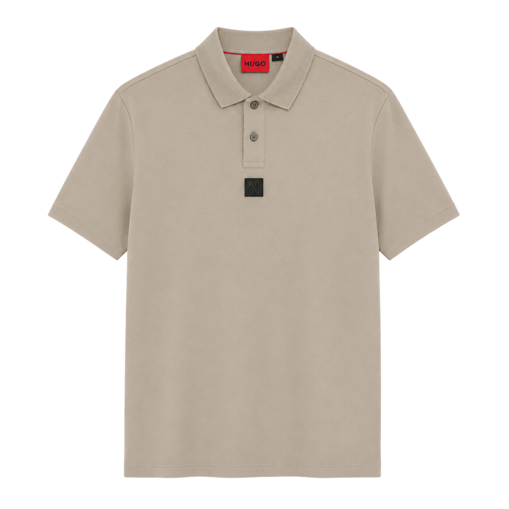 POLO HUGO "BEIGE LOGO NEGRO"