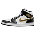 TENIS JORDAN 1 MID "PATENT METALLIC GOLD"