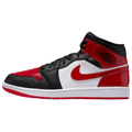 TENIS JORDAN 1 MID "CHAROL NEGRO/ROJO"