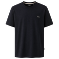 PLAYERA BOSS "NEGRA LOGO PEQUEGO BEIGE"