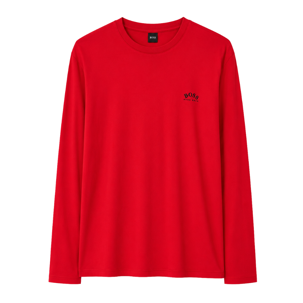 PLAYERA BOSS "ROJA MANGA LARGA"