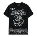PLAYERA HELLSTAR "NEGRA 11 GRAFFITI DESLAVADO"