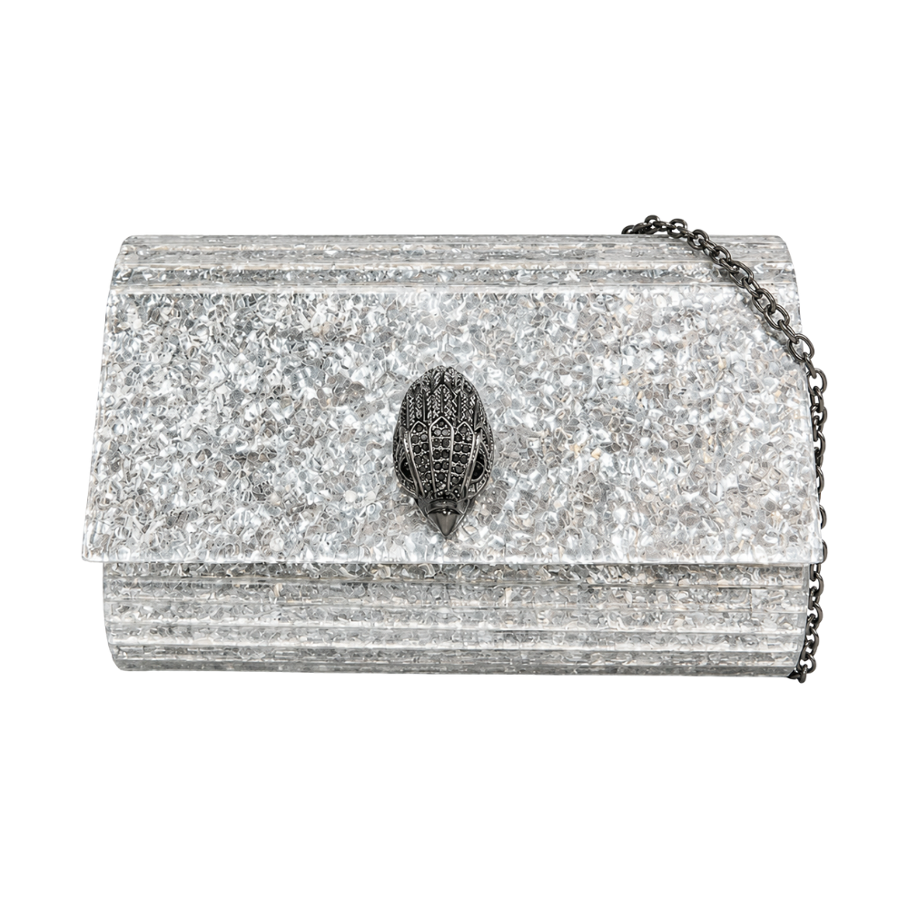 BOLSA KURT GEIGER "PLATEADA SWAROVSKI" ORIGINAL