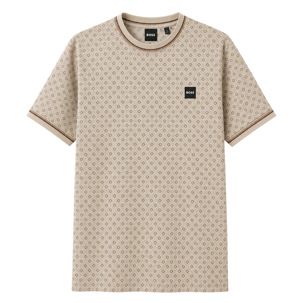 PLAYERA BOSS "MONOGRAMA BEIGE"