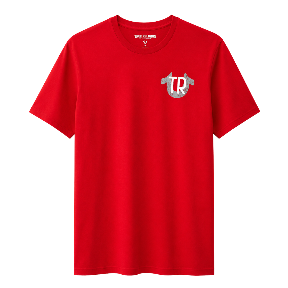PLAYERA TRUE RELIGION "ROJA TR BLANCO"