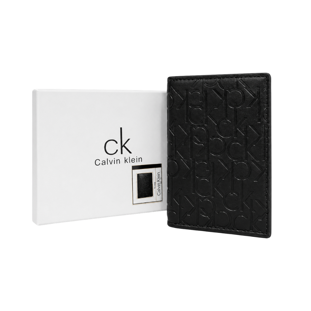CARTERA CALVIN KLEIN "NEGRA CON MONOGRAMA"