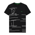 PLAYERA BOSS "NEGRA/BLANCO LOGO VERDE"