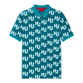 POLO HUGO "MONOGRAMA TURQUESA"