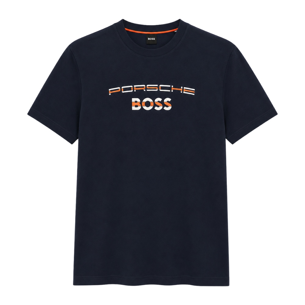 PLAYERA BOSS "PORSCHE AZÚL MARINO"