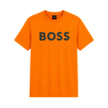 PLAYERA BOSS "NARANJA LETRAS NEGRAS"