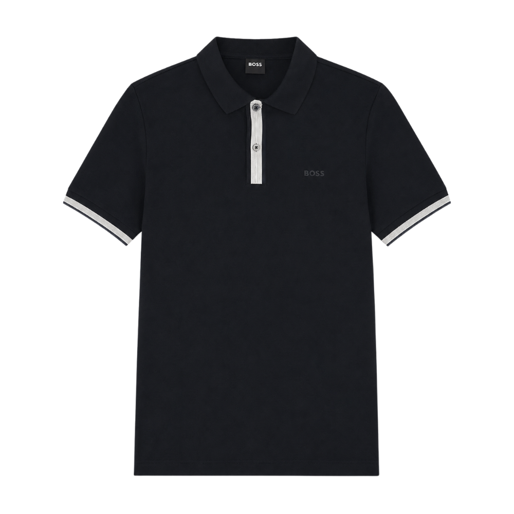 POLO BOSS "CLASICA NEGRA/BLANCO"