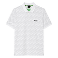 POLO BOSS "BLANCA RECTANGULOS GRISES"