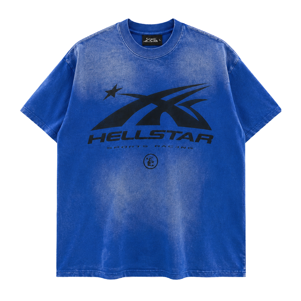 PLAYERA HELLSTAR "AZUL DESLAVADO"