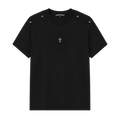 PLAYERA CHROME HEARTS "CRUZ METALICA NEGRA"