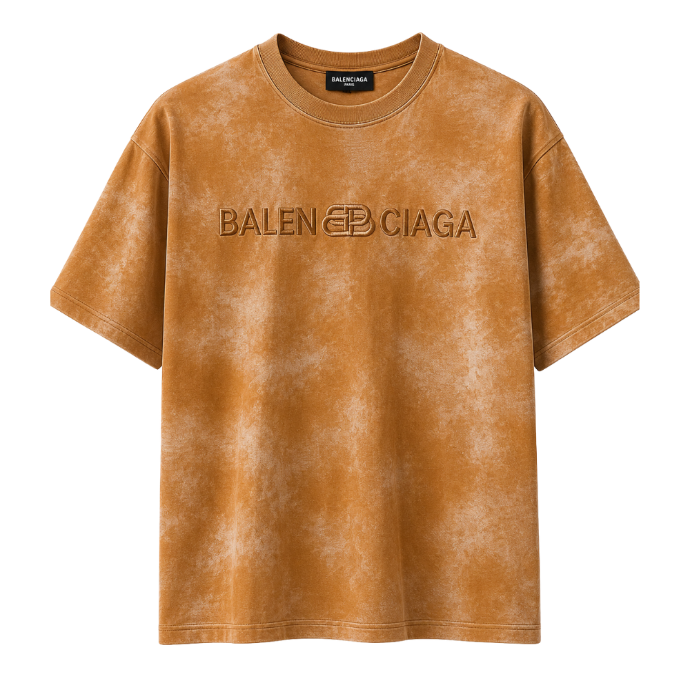 PLAYERA BALENCIAGA "BEIGE EFECTO TIE-DYE"