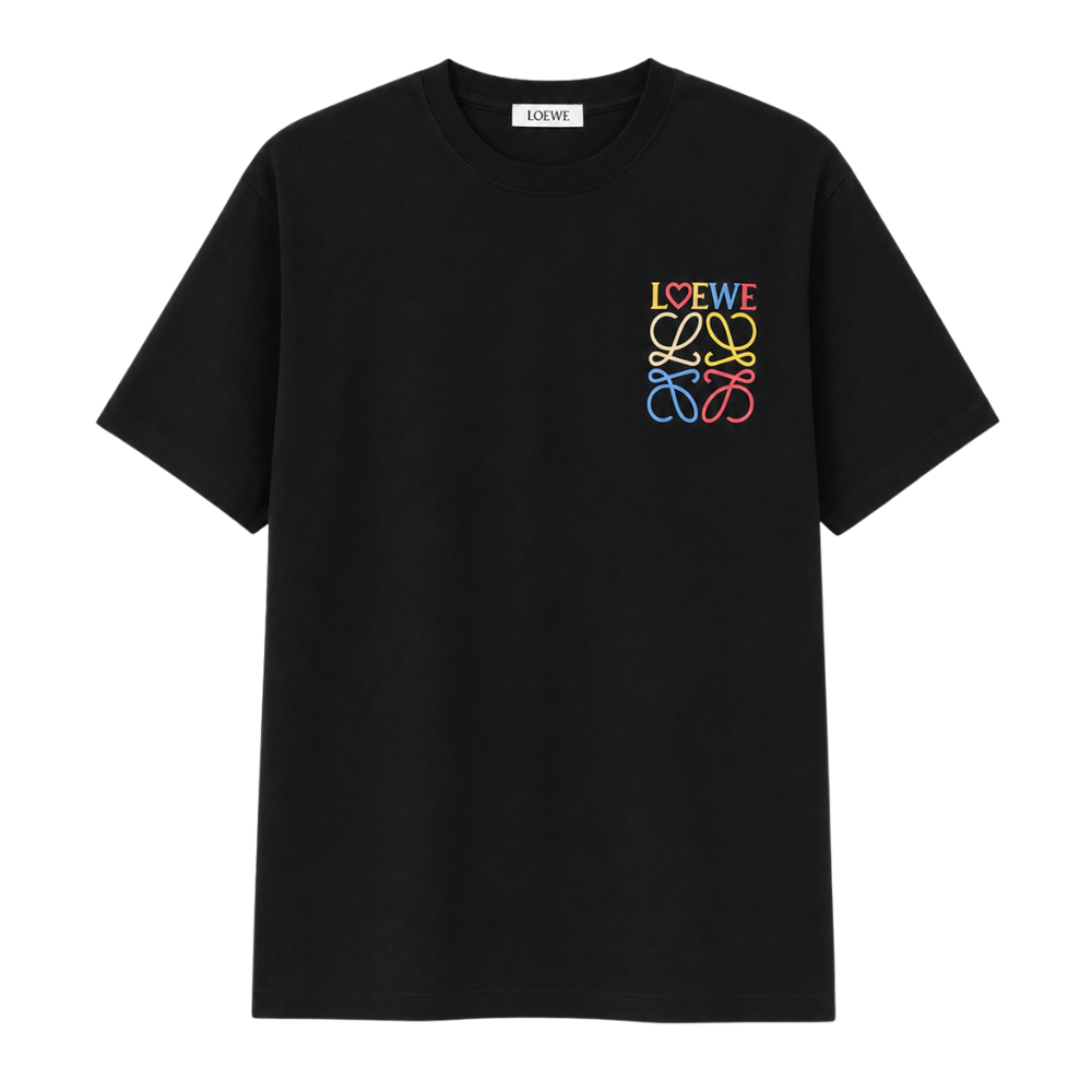 PLAYERA LOEWE "NEGRA ARCOIRIS"
