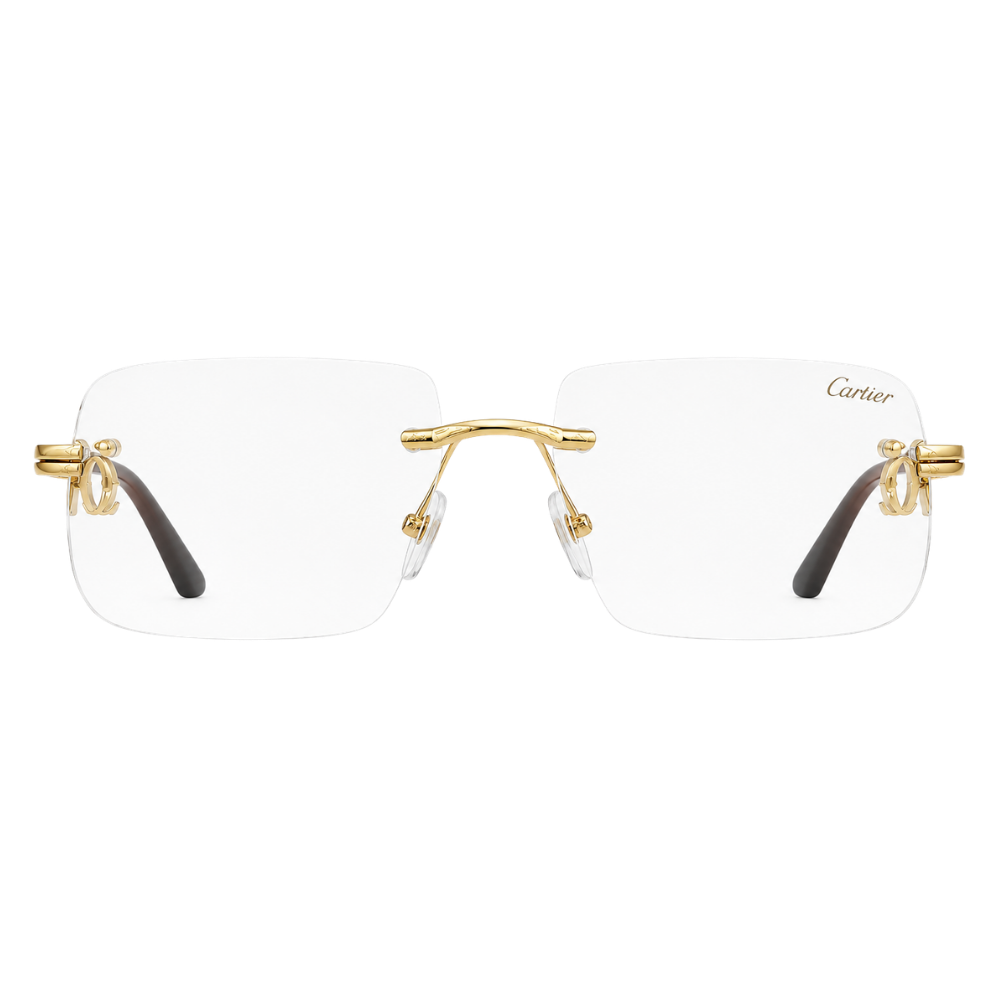 LENTES CARTIER "DORADOS LENTE TRANSPARENTES"