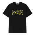 PLAYERA MSGM "NEGRA LOGO AMARILLO"