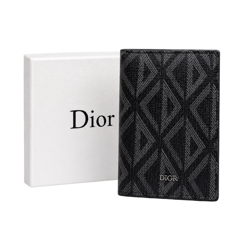 CARTERA DIOR "NEGRA CON PLACA"