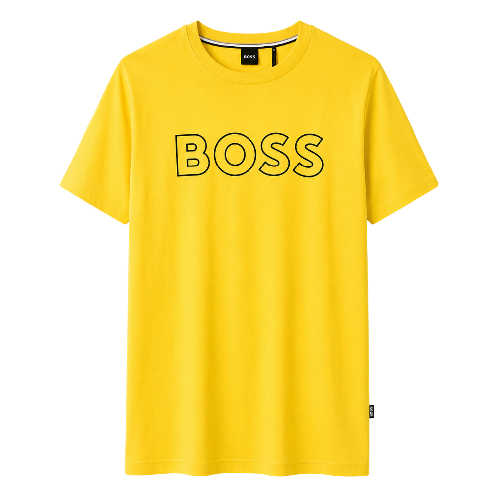 PLAYERA BOSS "AMARILLA LOGO BOSS"