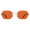 LENTES CARTIER "DORADOS LENTE NARANJA"