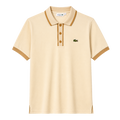 POLO LACOSTE "BEIGE DETALLES CAFÉ"