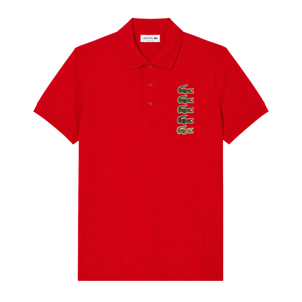 POLO LACOSTE "ROJO 5 COCODRILOS"