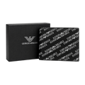 CARTERA EMPORIO ARMANI "NEGRA MONOGRAMA BLANCA"